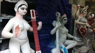 Saraswati Idol Making '21 || Mohanbanshi Rudapal's Studio মোহনবাঁশি রুদ্রপালের সরস্বতী প্রতিমা