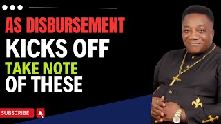 AS DISBURSEMENT KICK OFF TAKE NOTE OF THESE #funding