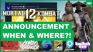 Mortal Kombat 12 - When and Where Will It Be Announced? - Mortal Kombat