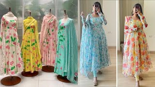 Floral Print Anarkali Dress| New Design| Trending Anarkali