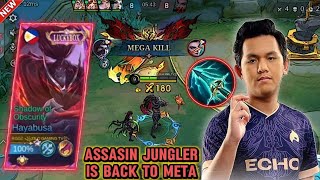 ASSASIN JUNGLER IS BACK TO META HAYABUSA BUFF IS OVERPOWER | HAYABUSA BEST BUILD AND EMBLEM SET 2024