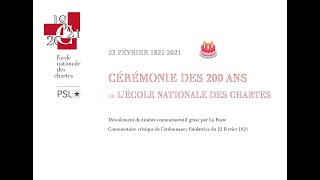 Célébration du bicentenaire de l’École des chartes