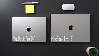 השוואת גדלים MacBook Pro 14'' vs. MacBook Pro 16''