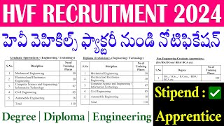 Heavy Vehicles Factory (HVF) Recruitment 2024 | Avadi Chennai Apprentice 2024 | Telugu