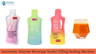 Automatic enzyme beverage sachet filling sealing machine | premade pouch packing machine