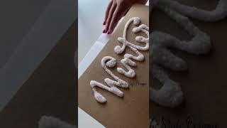 Lettering with glue and salt! Watch til the end for the final result! #art #lettering