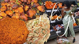 Cooking Jollof and Smoked Turkey | Vlog