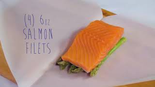 Simple Salmon with Lemon Quark and Asparagus