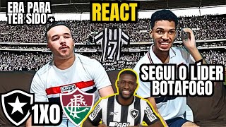 REACT BOTAFOGO 1 X 0 FLUMINENSE SEGURA O FOGÃO NA LIDERANÇA BRASILEIRÃO 2024