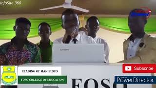 Manifesto Reading - Treasurer Aspirants|FOSCO Elections|