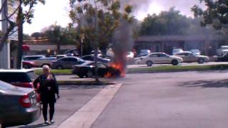 Car fire in torrance parking lot