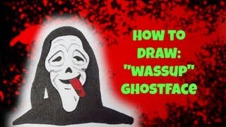 How To Draw Scary Movie Ghostface (Wassup Funny Face)