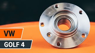 How to change a rear wheel bearing on VW GOLF 4 TUTORIAL | AUTODOC