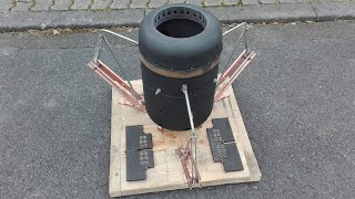 Wood Stove - Terrassenofen aus einem Druckbehälter und einer Gasflasche