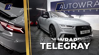 Car Wrapping an Audi A7 in Full Gloss Telegrey! |  Autowrap Manchester