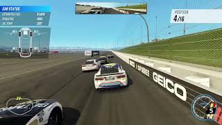 My Own teammate purposely wrecked me at Kansas in ArmourAll on Nascar Rivals!