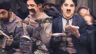 Charlie Chaplin - Behind the Screen (1916) - color (Laurel & Hardy)