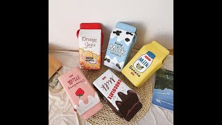 Milk Box Girls mix Fruits  Phone Wallet