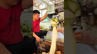 he made automatic coconut skin peeling machine at home 🤯🔥 #shorts #machines #awesome #tech