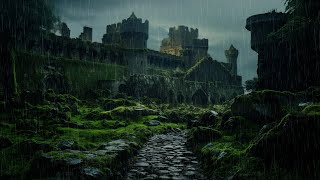 Fall Asleep Faster with Powerful Rain at Abandoned Castle | Terrible Thunder