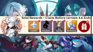 NEW UPDATE! HOW MANY PRIMOGEMS IN VERSION 4.6 FOR F2P PLAYERS? - Genshin Impact