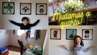 Nova decoração do quarto dos meninos / Mostrei minhas plantinhas!!!!