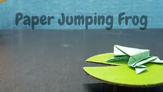 How to make a paper jumping frog