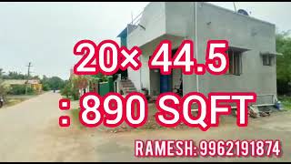 GUDUVANCHERI NANDHIVARAM PLOT FOR SALE 890 SQFT READY TO MOVE HOUSE 45 LAKHS ONLY