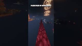 PARKOUR in Minecraft 🤯⚡#shorts #short