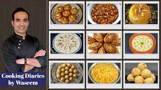 10 Delicious Desi Sweets to make at Home | Cooking Diaries by Waseem