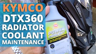 Kymco DTX 360 Maintenance | Radiator Coolant Replacement