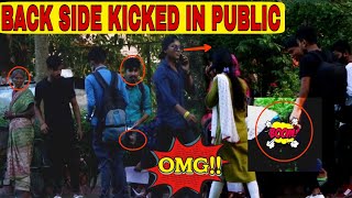 BACK SIDE KICKED IN PUBLIC 🤣 2021 BEST PRANK || EPIC REACTION VIDEO || BY FUNKY YASH