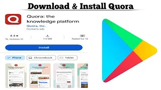 How to Download and Install Quora app on Android device | Techno Logic | 2024