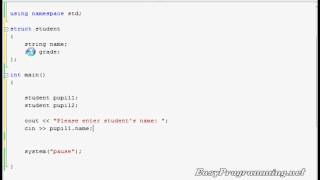 Easy Programming - Beginner C++ Tutorial - Data Structures - Structs (21)