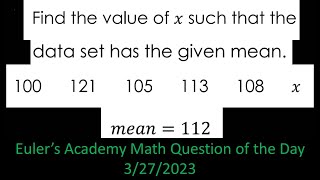 Math Question of the Day: March 27th, 2023