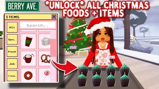 **UNLOCK** ALL CHRISTMAS FOODS & ITEMS IN BERRY AVENUE  🎅🎄