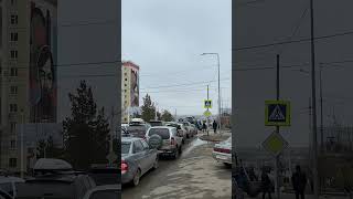 Костанай 7.04.24 г. Паводки. Потоп. Затор и пробки