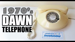 SOLD - Cream DAWN Rotary Dial Telephone * Original 1970s * Model: TSR 8008A