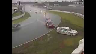 Heavy Rain At Tsukuba Cause Touring Car Crash Involving Steve Soper, 1994, JTCC