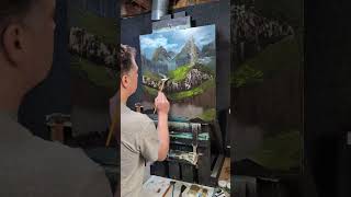 Waterfall painting