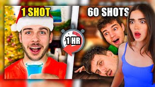 Rose Reacts to We Took 1 Shot Every Minute for 1 Hour (Christmas Edition)!