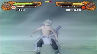 Naruto Shippuden Ultimate Ninja 4 Haku/Zabuza vs Kimimaro INSANE/MAX HANDICAP