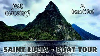 unforgettable boat tour on St. Lucia to the Pitons incl. snorkeling