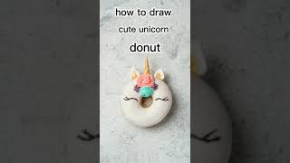 how to draw a cute unicorn donut |  step by step