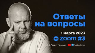 Ответы на вопросы #3 • Свами Б. Б. Авадхут Махарадж (ZOOM 1 марта 2023)