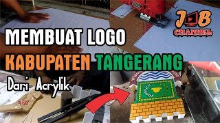 Cara membuat logo dari acrylik   Logo Kabupaten Tangerang