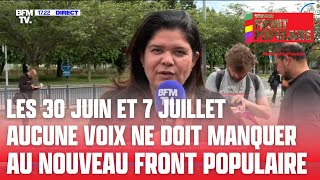 Raquel Garrido : "Les 30 juin et 7 juillet, aucune voix ne doit manquer au Nouveau Front Populaire"