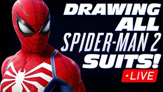 LIVE! Drawing EVERY SPIDER-MAN 2 SUIT! Part 2