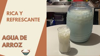 agua de arroz facil y rapido