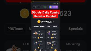 Hamster Kombat Daily Combo 6 July | Today's Daily Combo Hamster Kombat #hamsterkombat